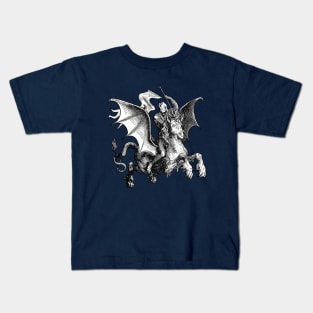 Superior Demon On Serpent Holding A Standard Vector Art Kids T-Shirt